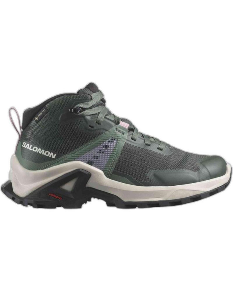 Deportivas de Mujer y Niño SALOMON ZAPATILLAS X RAISE MID GTX PARA NINOS UNISEX EN COLOR VERDE