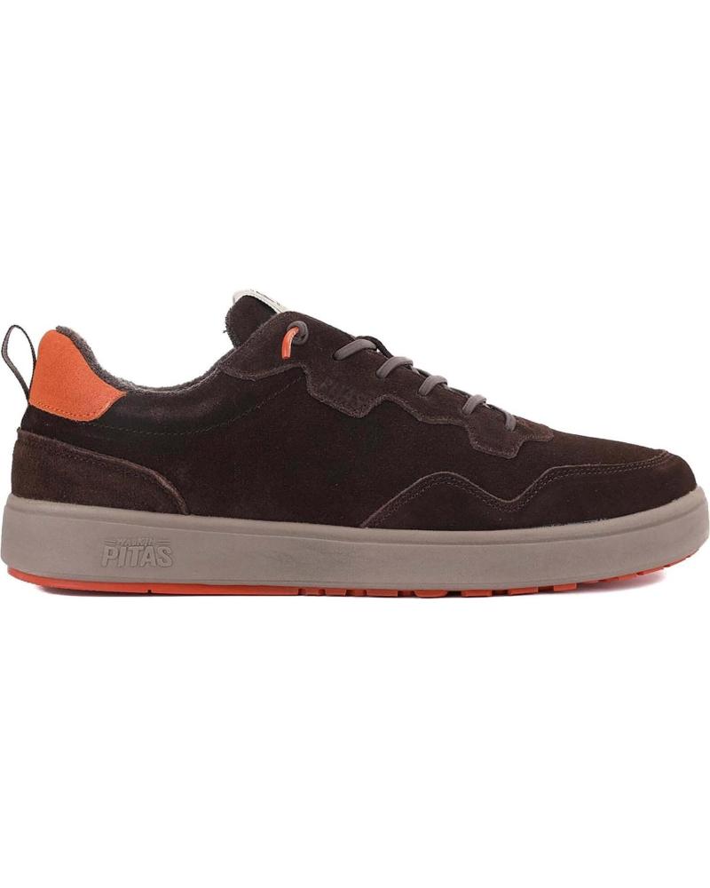 Deportivas de Hombre WALK IN PITAS ZAPATILLA DE HOMBRE KUME DE DE SERRAJE HIDROFUGO - MARRON