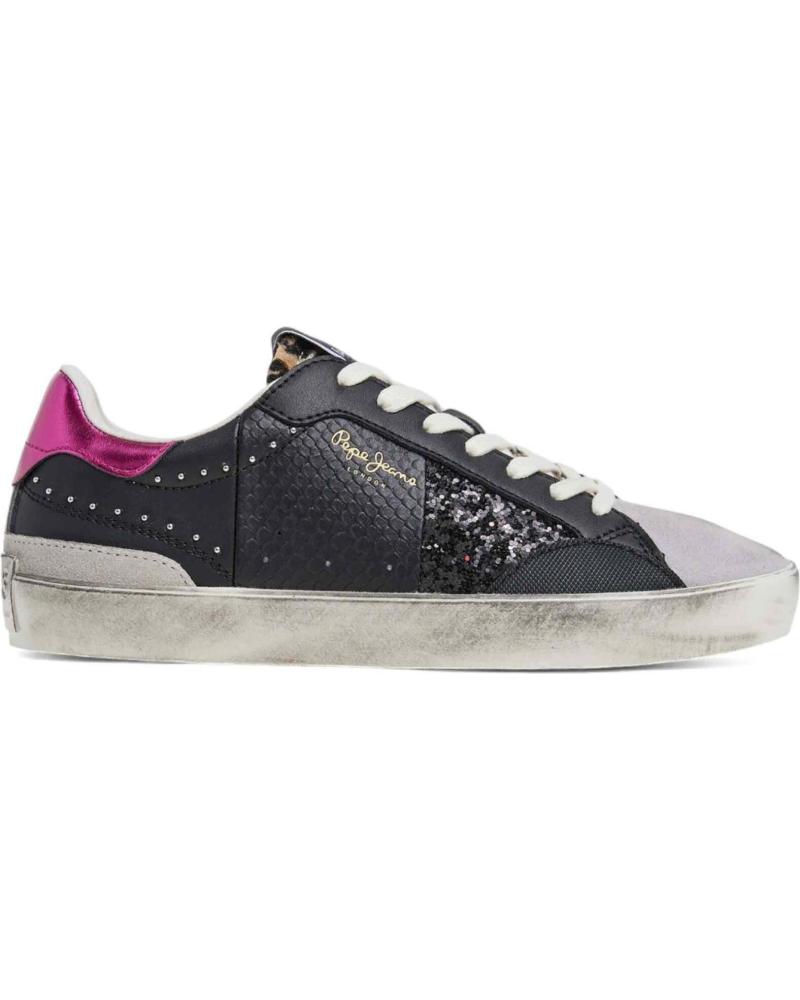 Deportivas de Mujer PEPE JEANS ZAPATILLAS LANE SHINE PARA MUJER EN COLOR NEGRO