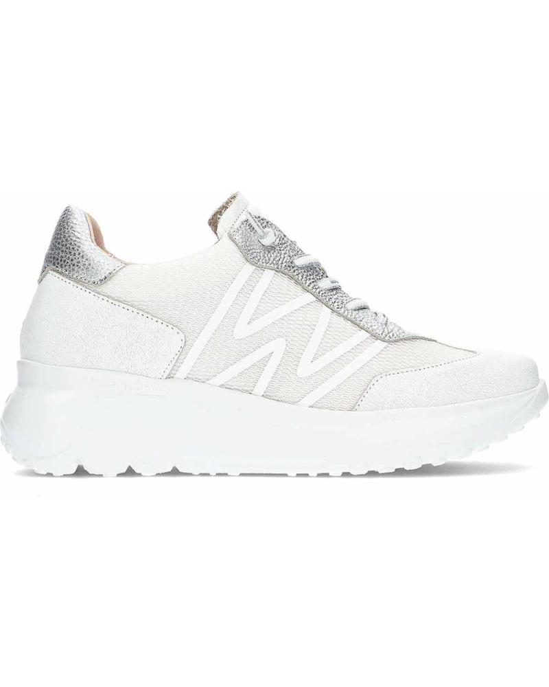 ZAPATILLAS DEPORTIVAS WONDERS A-4001 BLANCO Y PLATEADO OFFWHITE