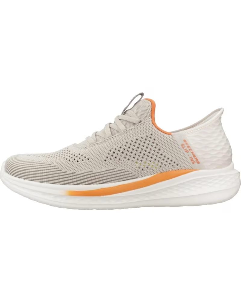SKECHERS SLIP-INS RELAXED FIT SLADE 210810-SND HOMEM BEGE SND