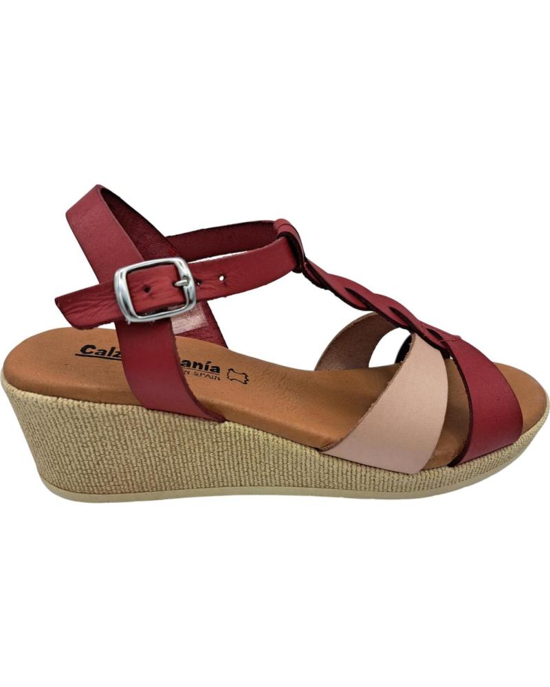 Sandálias de Mulher CALZADOMANIA SANDALIA DE PIEL ROJO