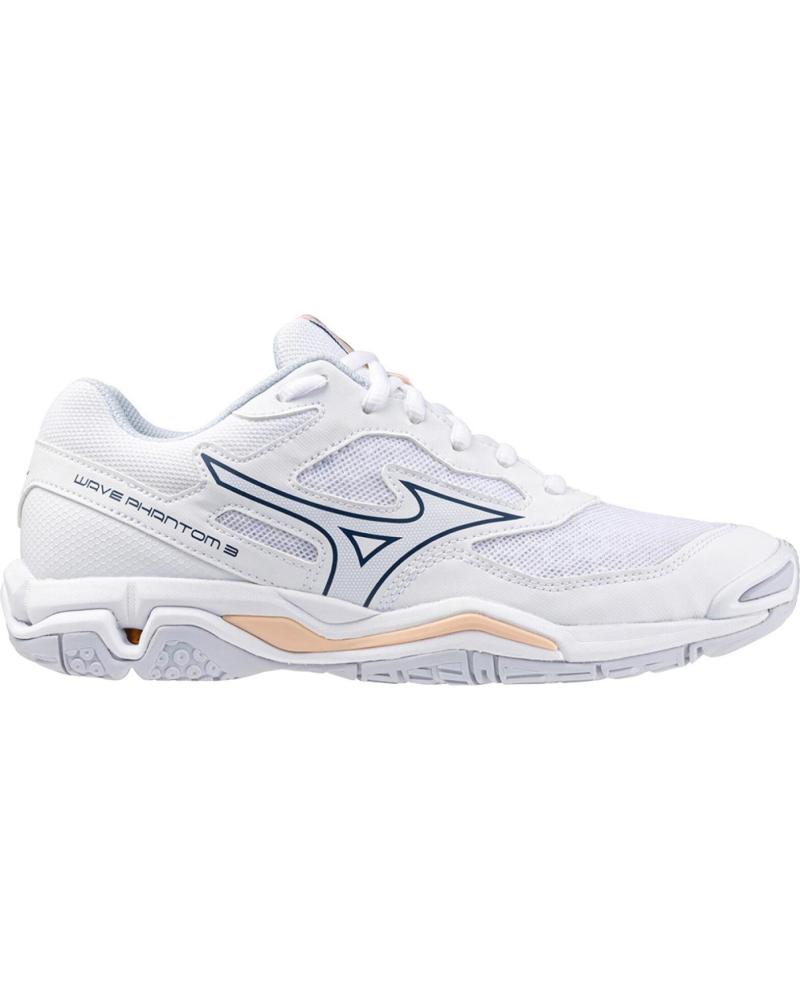 Deportivas de Mujer y Niña y Niño MIZUNO ZAPATILLAS BALONMANO-VOLEY WAVE PHANTOM 3 BLANCO