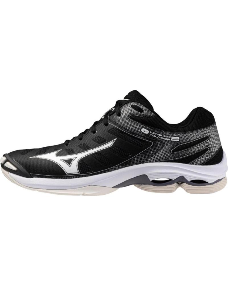 Deportivas de Hombre y Mujer MIZUNO ZAPATILLAS BALONMANO- VOLEY WAVE VOLTAGE 2 NEGRO