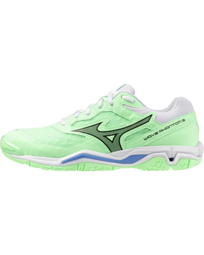 Deportivas de Hombre y Niña y Niño MIZUNO ZAPATILLAS BALONMANO-VOLEY WAVE PHANTOM 3 VERDE