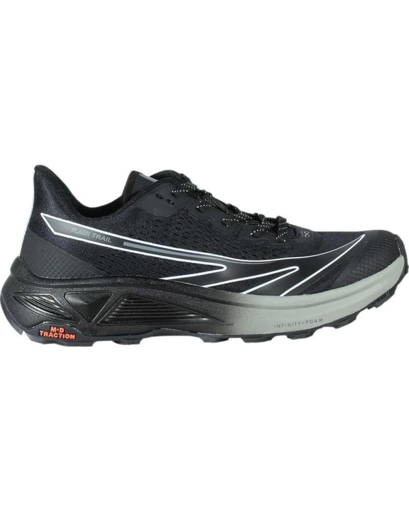 Deportivas de Hombre HI-TEC ZAPATILLAS FLASH TRAIL GRIS O090143-004 RUNNING TRAIL NEGRO