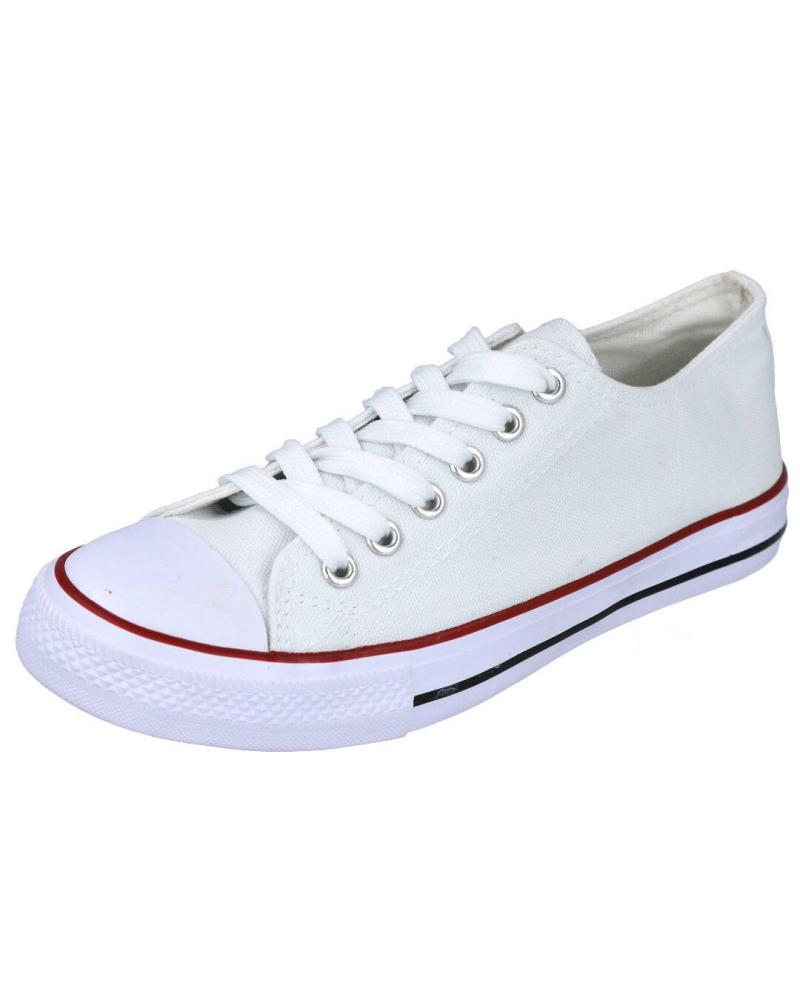 ZAPATILLAS DE LONA UNISEX BUBBLE BOBBLE 888-1 BLANCAS BLANCO