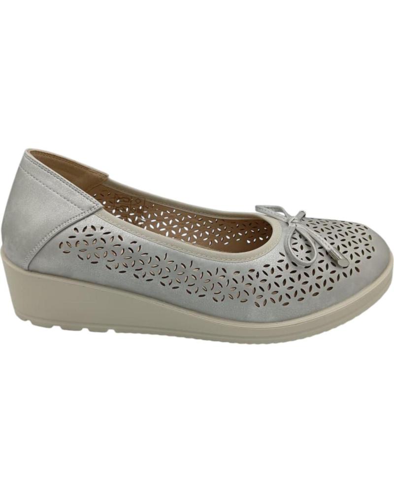 Sapatos de Mulher DAVINIA ZAPATO CALADO MANOLETINA PLATEADO