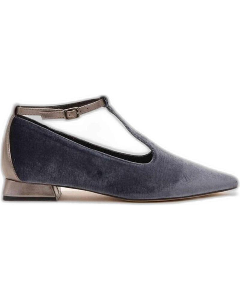 Bailarinas de Mujer AZAREY 574H968 BAILARINAS DE TERCIOPELO CON CORREA METALIZADA BLACK