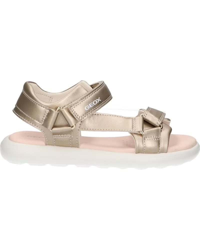 Geox J55MSC 000BC J Sandal Puffypop C2012 Lt Gold