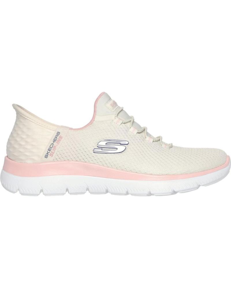 ZAPATILLAS SKECHERS SUMMITS NATURAL MESH-PINK TRIM ROSA NATURAL