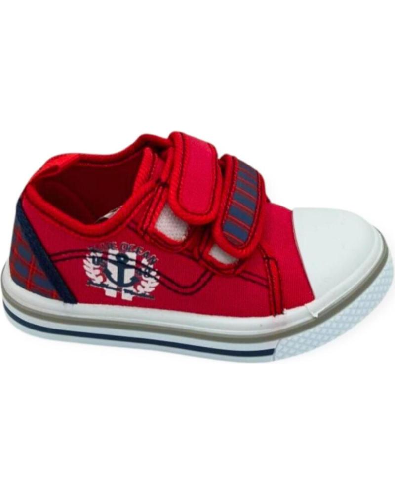 Deportivas de Niño BUBBLE BOBBLE BUBBLE ZAPATILLA DE LONA CON VELCRO Y PUNTERA DE GOMA PARA ROJO