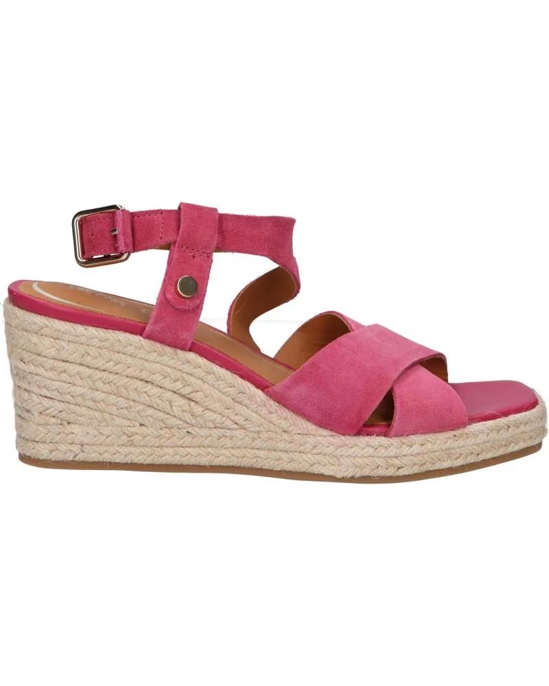 Geox D Panarea Sandalias con Cuña en Ante Rosa