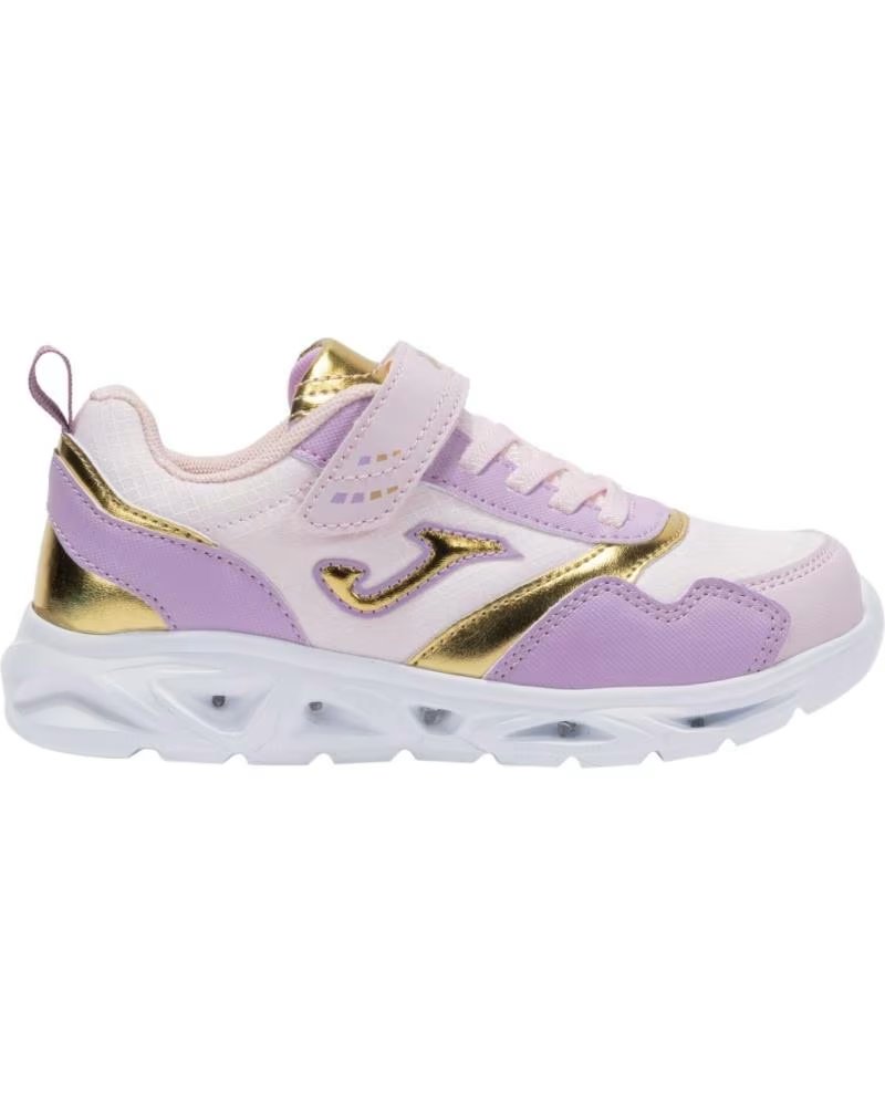 Joma Rosa De Zapatilla Deportiva Con Velcro Y Luces Para Nina Star