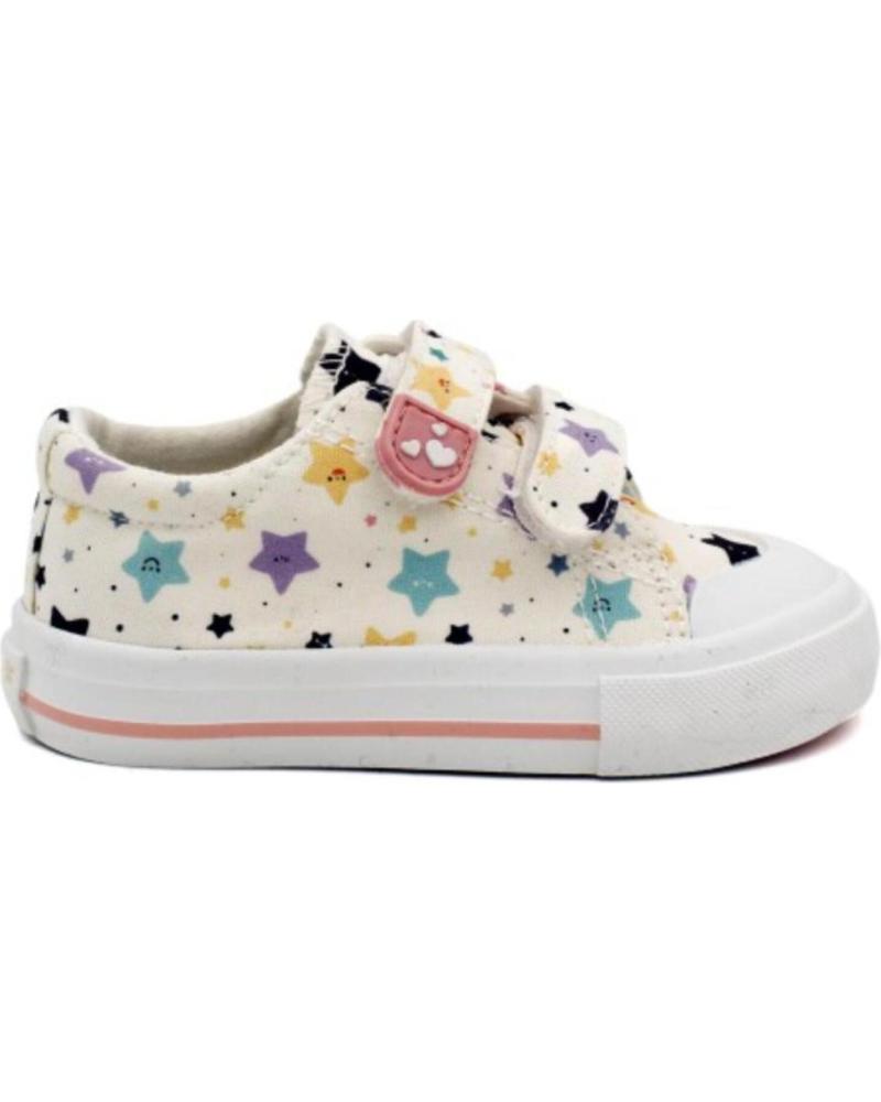 Deportivas de Niña BUBBLE BOBBLE BUBBLE ZAPATILLA DE LONA CON VELCRO PARA NINA C1261 COLOR B BLANCO