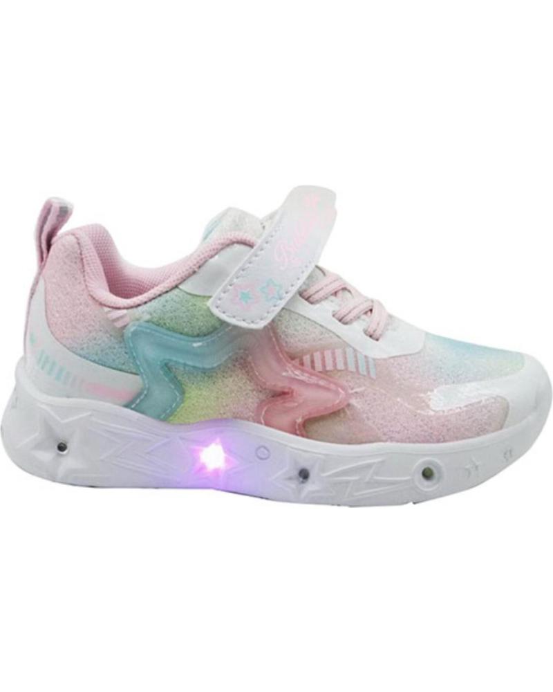 Deportivas de Niña BUBBLE BOBBLE BUBBLE ZAPATILLA DEPORTIVA CON LUCES Y VELCRO PARA NINA C12 BLANCO