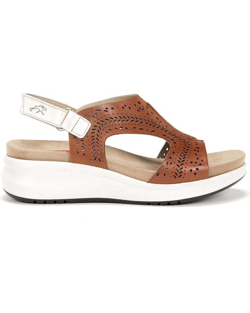 FLUCHOS SANDALIAS MUJER YAGON CUERO MARRÓN CUERO