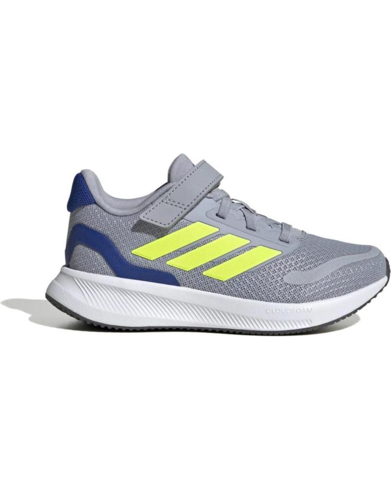 ZAPATILLAS ADIDAS RUNFALCON 5 EL C VELCRO JUNIOR GRIS-FLUOR-AZUL VARIOS COLORES