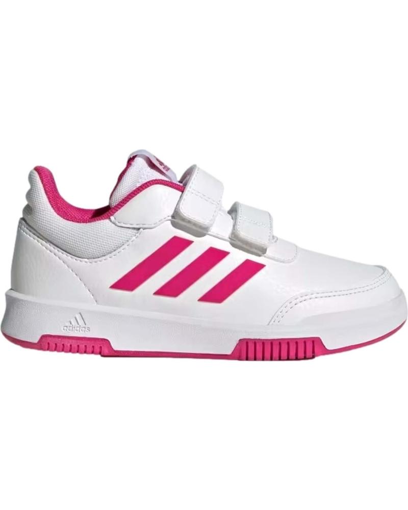 ADIDAS TENSAUR ADGW6451 - ZAPATILLAS BLANCAS CON CIERRE ADHERENTE Y DETALLES FUCSIA BCORS