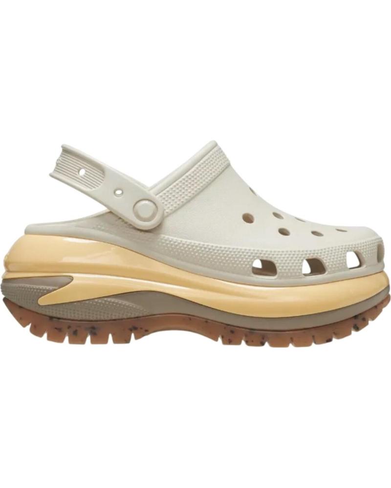 Zuecos de Mujer CROCS - CHANCLAS PARA MUJER - CLASSIC MEGA CRUSH BEIGE