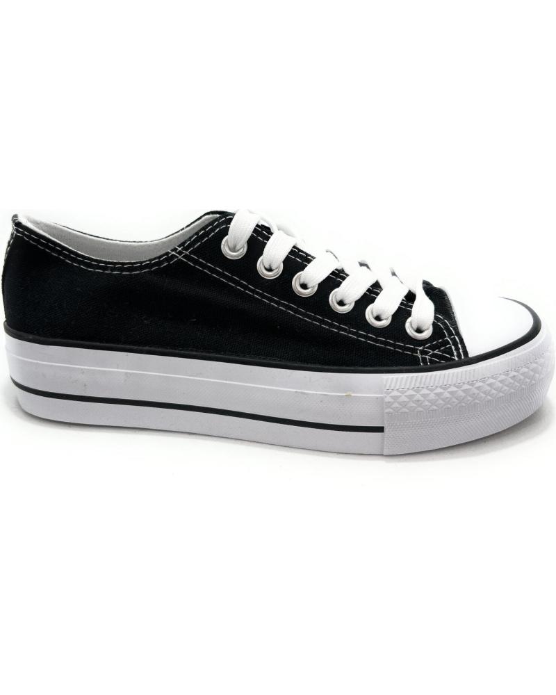 Deportivas de Mujer CHIC VISION LONAS PUNTERA DOBLE PISO CORDON NEGRO