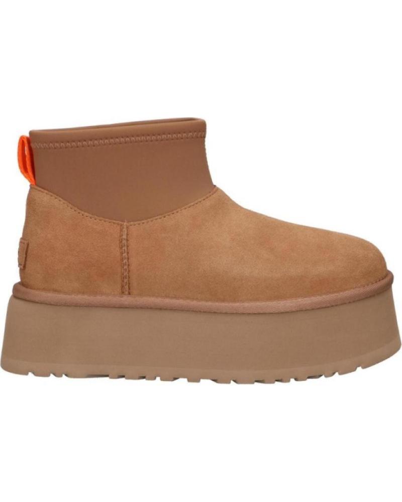 UGG CLASSIC ULTRA MINI PLATFORM - BOTINES DE CUERO BEIGE CUERO