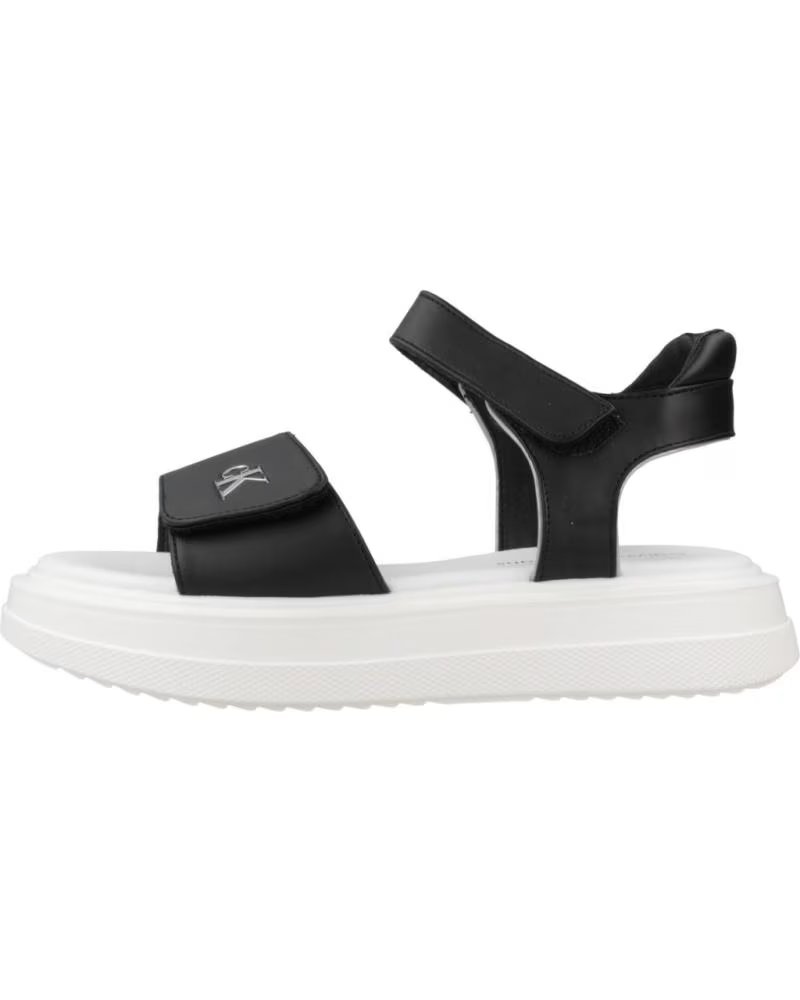Calvin Klein Sandalias Nina Modelo V3A282047 Color Negro Blkslv