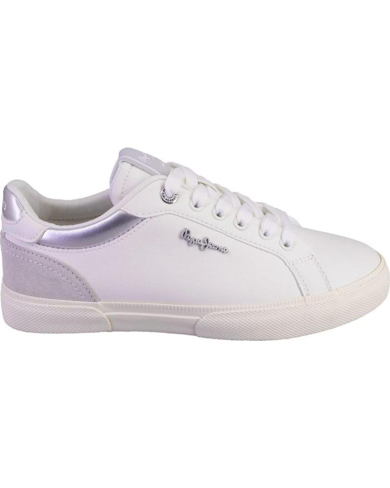 Deportivas de Mujer PEPE JEANS PLS31588 ZAPATILLAS CASUAL DE MUJER BLANCO Y PLAT BLANCO Y PLATA