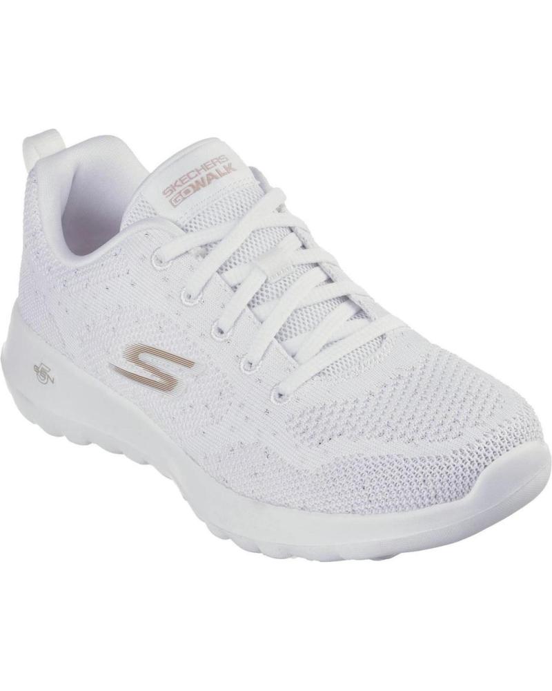 Deportivas de Mujer SKECHERS 124640 ZAPATILLAS CASUAL DE MUJER BLANCO Y ORO