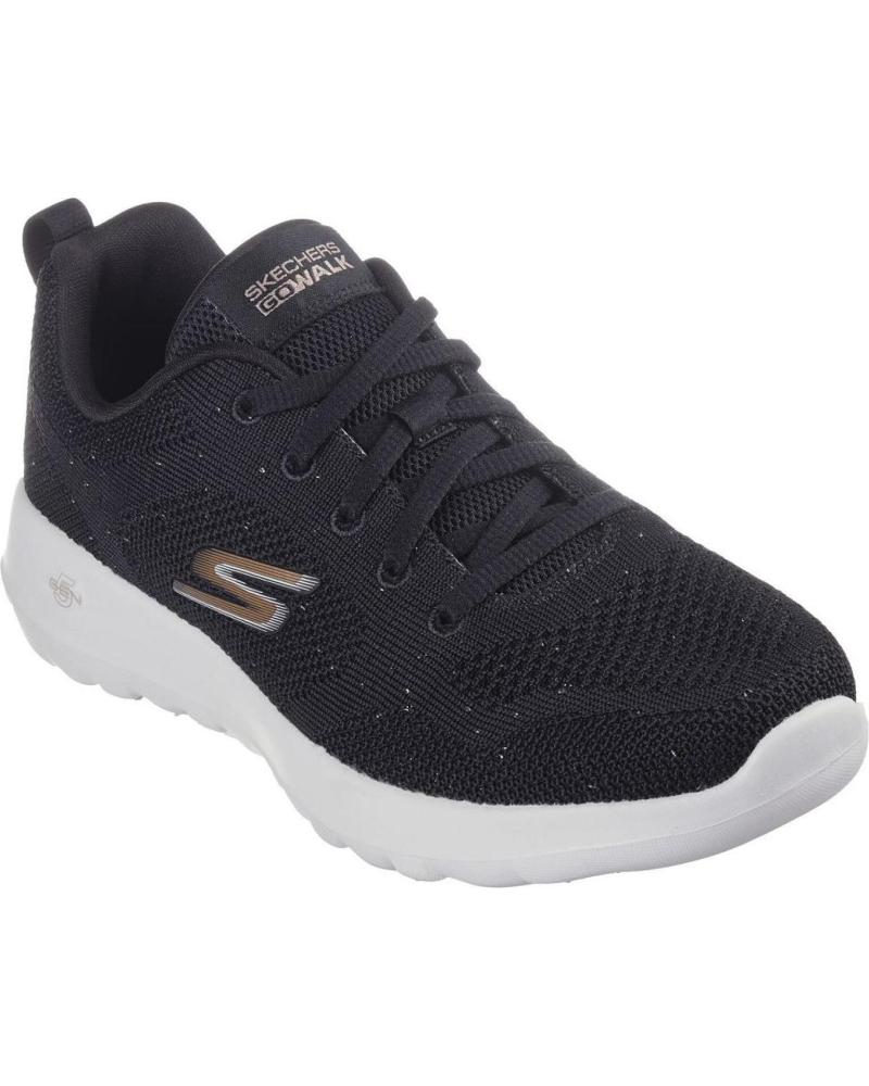 Deportivas de Mujer SKECHERS 124640 ZAPATILLAS CASUAL DE MUJER NEGRO Y ORO