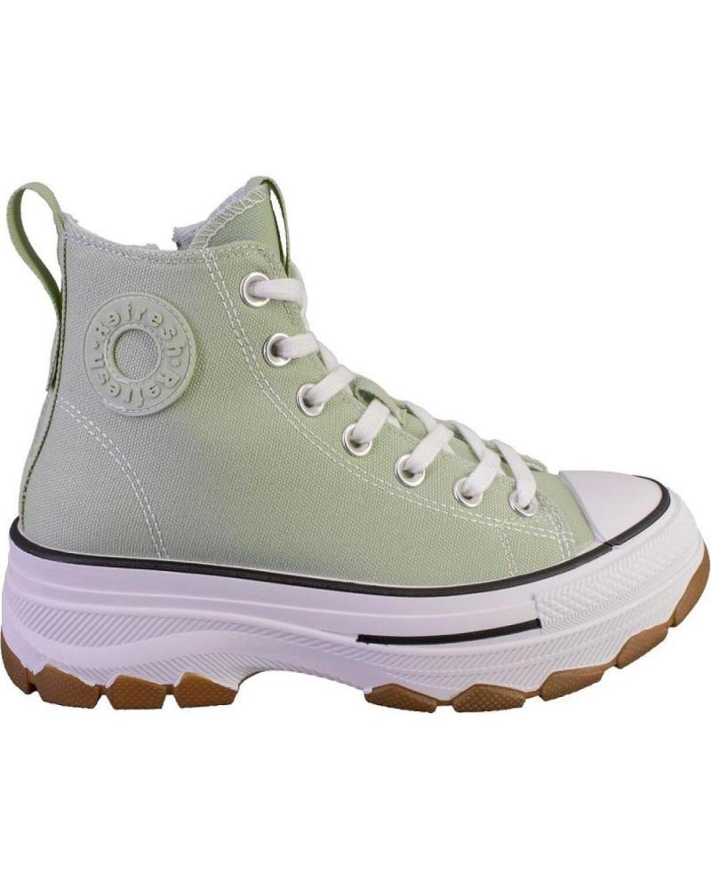Botines de Mujer REFRESH 172476 LONAS DE MUJER VERDE CLARO