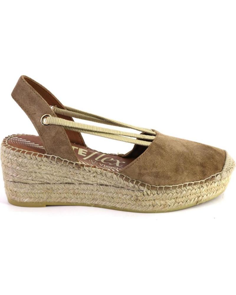 Sandálias de Mulher VIGUERA 2219VITELO ALPARGATAS DE MUJER ANTE SERRAJE CAMEL