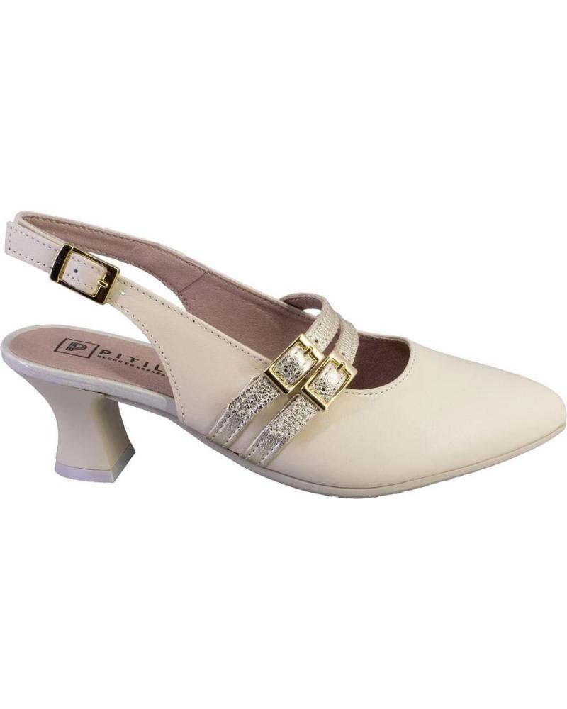 Bailarinas de Mujer PITILLOS 10517 ZAPATOS DE MUJER PIEL CREMA