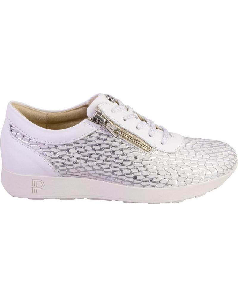Deportivas de Mujer PITILLOS 10423 ZAPATILLAS CASUAL DE MUJER PIEL PLATA
