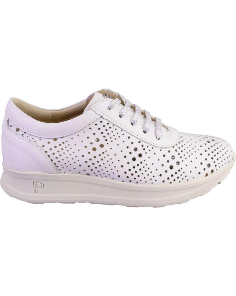 Deportivas de Mujer PITILLOS 10411 ZAPATILLAS CASUAL DE MUJER PIEL BLANCO