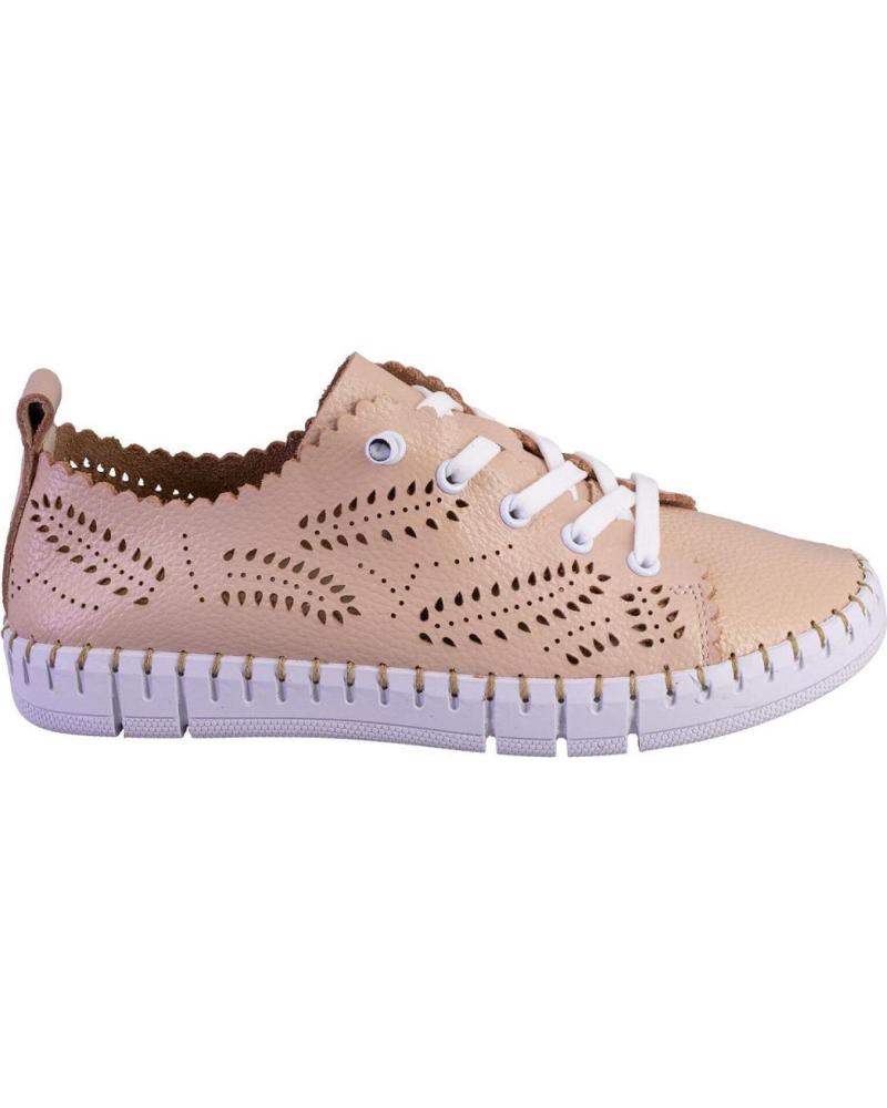 Deportivas de Mujer THE HAPPY MONK CRETA014 ZAPATILLAS CASUAL DE MUJER BEIGE PIE NUDE