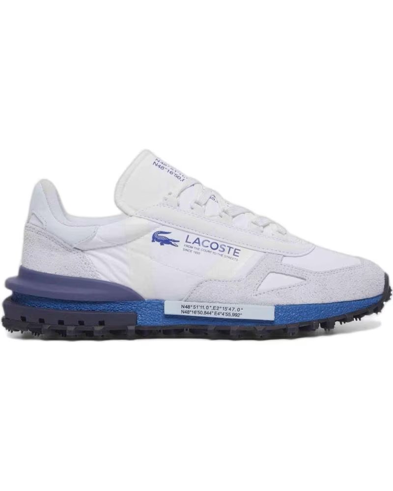Lacoste Deportiva Moda para Hombre Elite Active 12 Color Bl Blanco