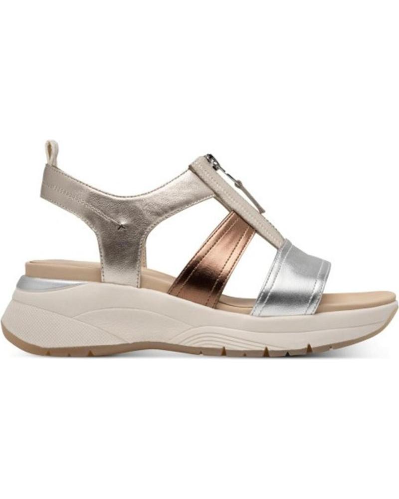 Sandalias de Mujer TAMARIS 88722 PIEL METALIZAD PLATINO