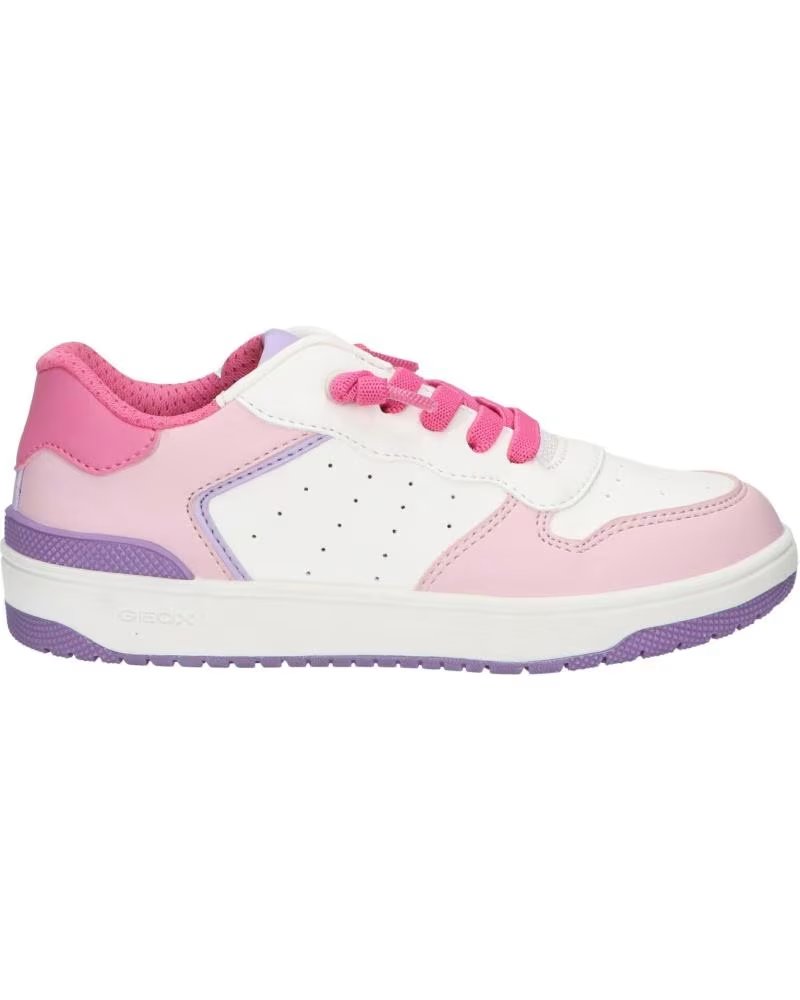 Geox J36HXD 054FU J Washiba White-dk Pink C1364