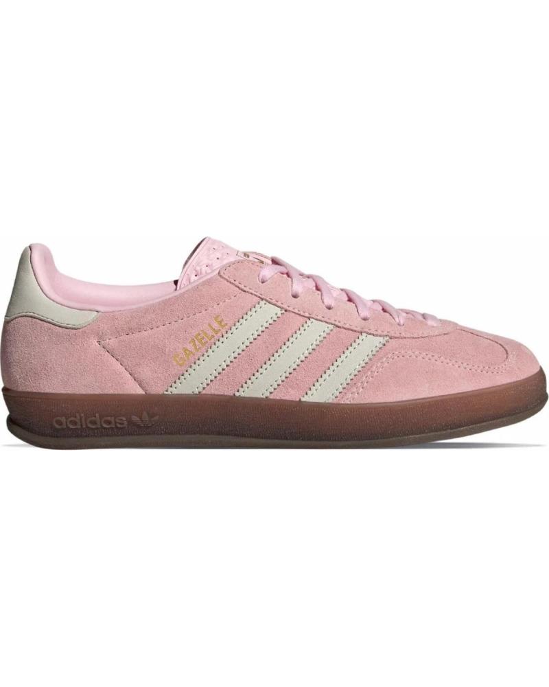 Deportivas de Mujer ADIDAS GAZELLE INDOOR WOMAN JI2716 CLEAR PINK - OFF WHITE - GUM - 3 LIGHT PINK