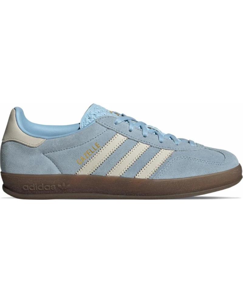Deportivas de Mujer ADIDAS GAZELLE INDOOR WOMAN JI2717 CLEAR SKY - SKY WHITE - GUM - 36 LIGHT BLUE