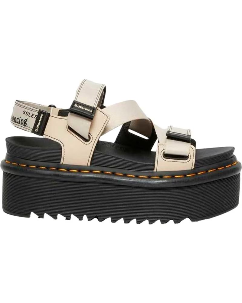 Sandalias de Mujer Dr Martens Sandalias Kimber Warm Sand Webbinghydro Leather para Mujer E Beige