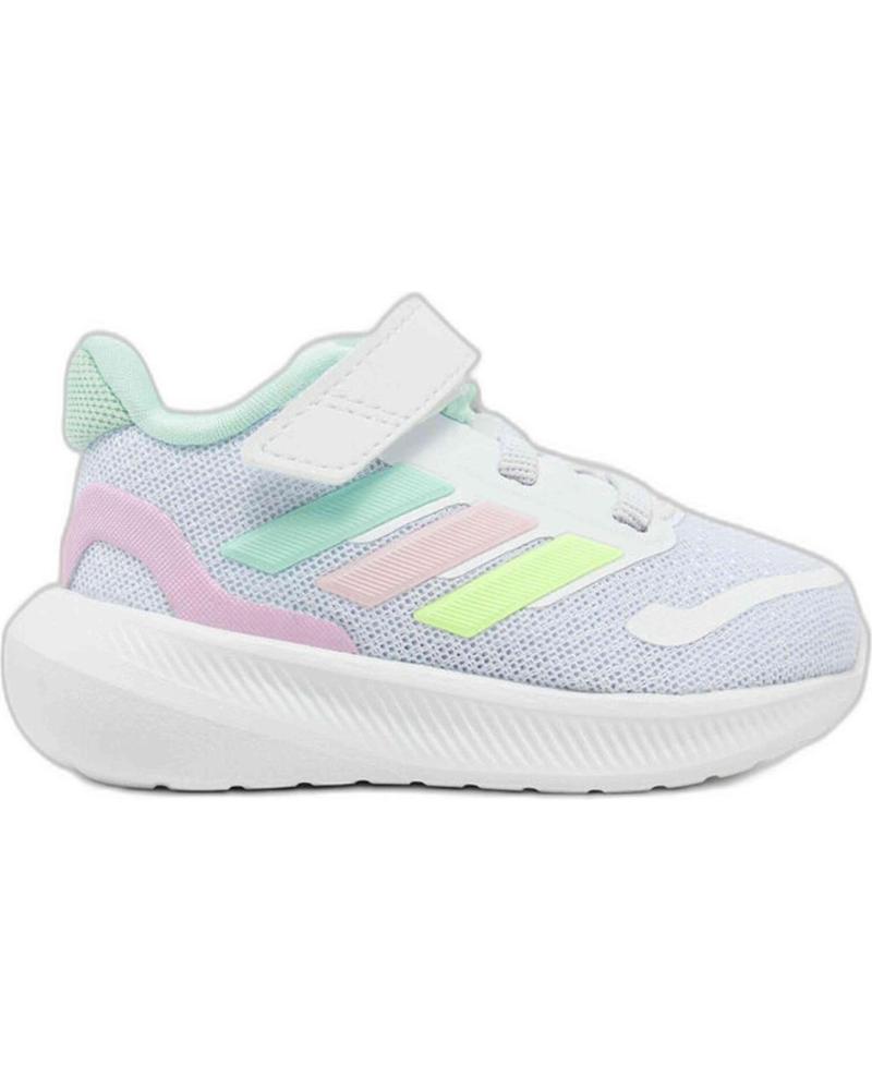 ZAPATILLAS DEPORTIVAS NIÑA ADIDAS RUNFALCON 5 EL VELCRO BLANCO ROSA VERDE AGUA BLANCO