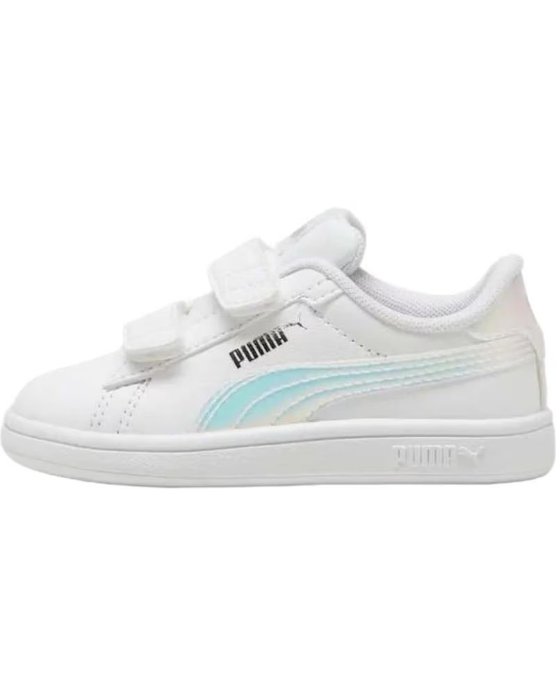 Puma Smash 30 Holo para Niños con Cierre de Velcro Blanco