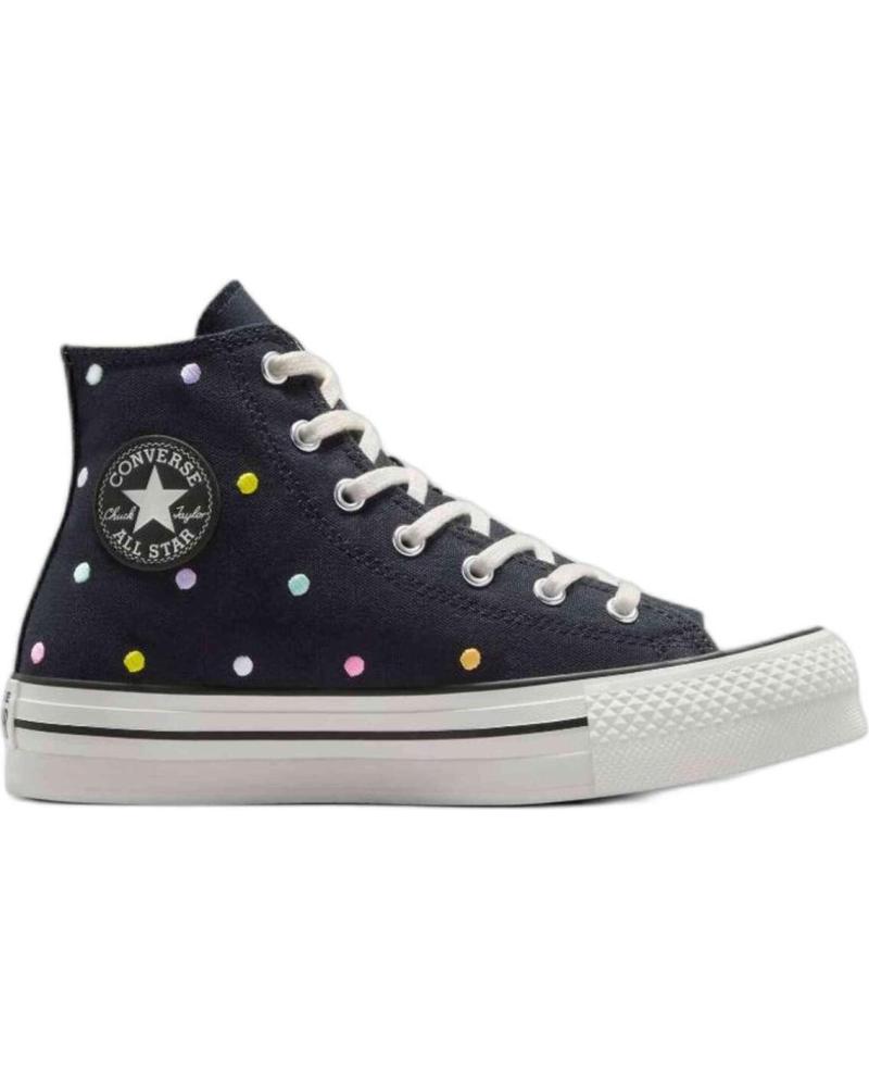 Deportivas de Mujer CONVERSE ZAPATILLAS CONVERSE MUJER EVA LIFT NEGRAS CON PUNTOS NEGRO