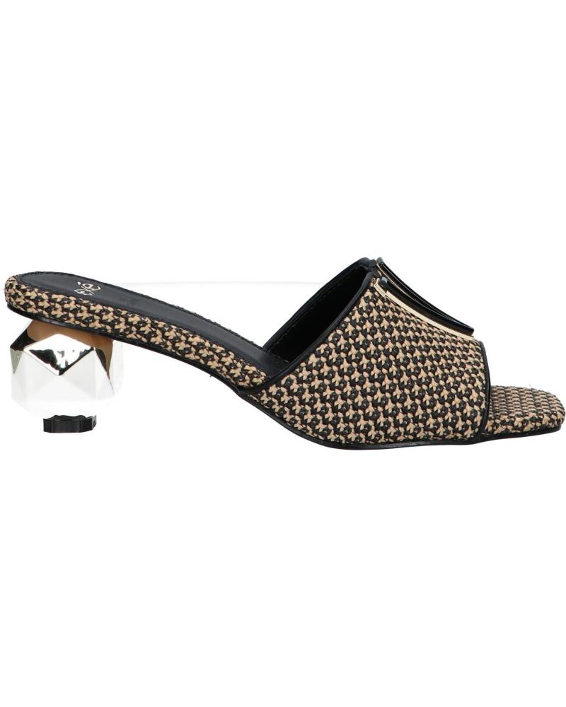 Sandalias de Mujer EXE SCARLET-601 RAFFIA BLACK BEIGE