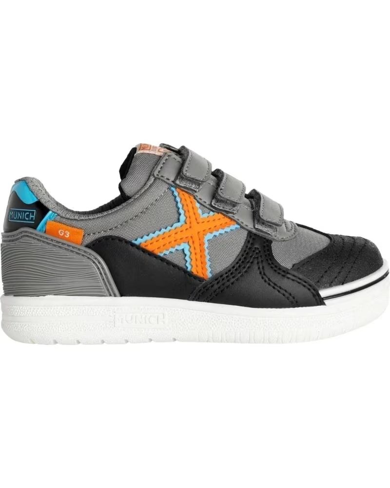Munich Zapatillas G-3 Junior Velcro 383 Gris