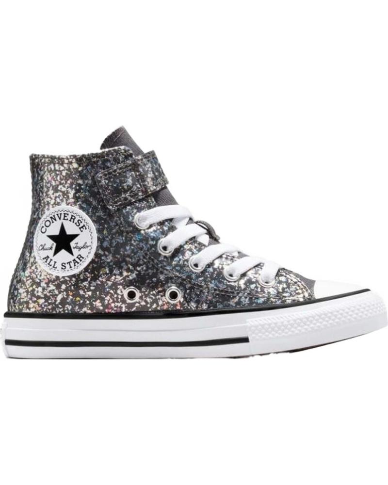 Deportivas de Niña CONVERSE ZAPATILLAS CHUCK TAYLOR ALL STAR GLITTER EASY-ON PARA NINOS PLATEADO