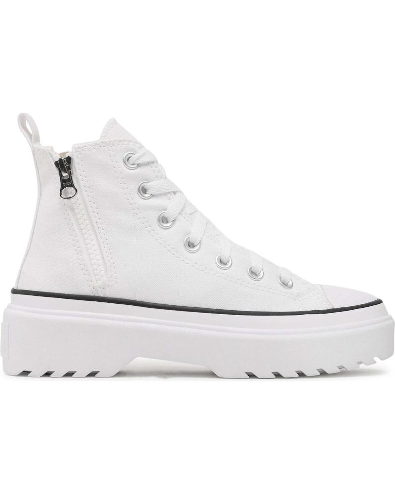 Deportivas de Mujer y Niña y Niño CONVERSE ZAPATILLAS CHUCK TAYLOR ALL STAR LUGGED LIFT PARA NINOS UNIS BLANCO
