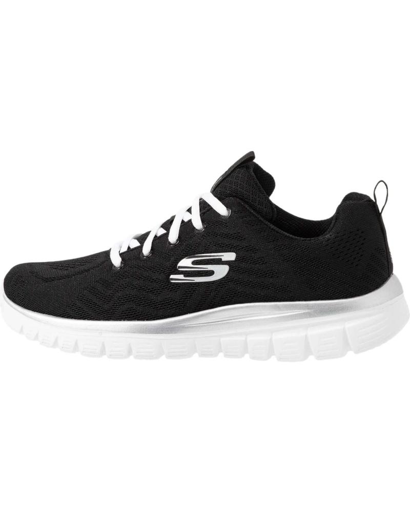 Deportivas de Mujer SKECHERS 12615 GRACEFUL - GET CONNECTED DEPORTIVAS MUJER NEGRO-BLANCO